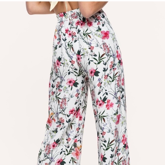 Loavies floral high waist wide leg trousers - Picture 5 of 7